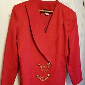 Red Skirt Suit w/Chains